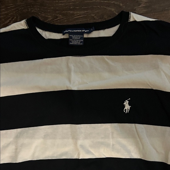 Polo by Ralph Lauren Black and White Striped Blouse - Picture 4 of 7
